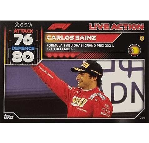 Topps Formula 1 Turbo Attax 2022 Trading Cards Nr 256