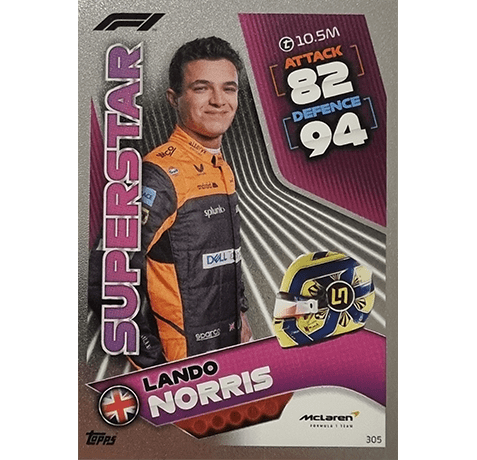 Topps Formula 1 Turbo Attax 2022 Trading Cards Nr 305