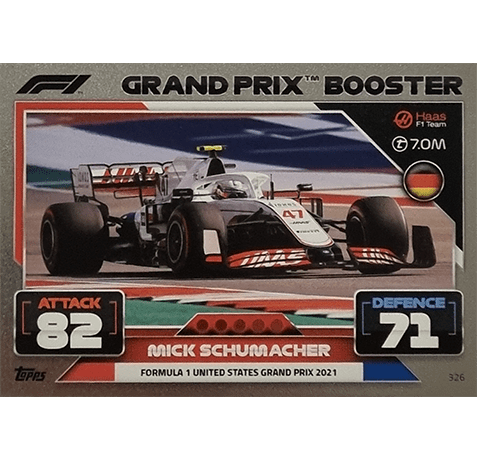Topps Formula 1 Turbo Attax 2022 Trading Cards Nr 326