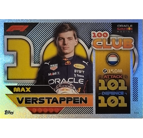 Topps Formula 1 Turbo Attax 2022 Trading Cards Nr 330 Club 100 Max Verstappen