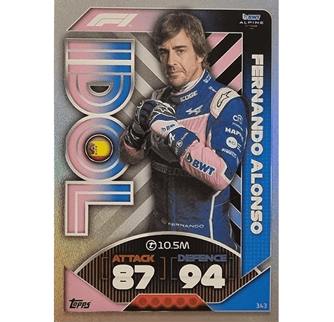 Topps Formula 1 Turbo Attax 2022 Trading Cards Nr 343 Idol Fernando Alonso