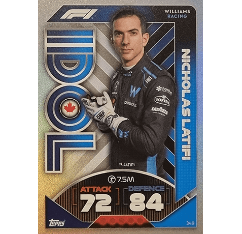 Topps Formula 1 Turbo Attax 2022 Trading Cards Nr 349 Idol Nicholas Latifi