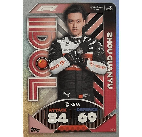 Topps Formula 1 Turbo Attax 2022 Trading Cards Nr 352 Idol Zhou Guanyu
