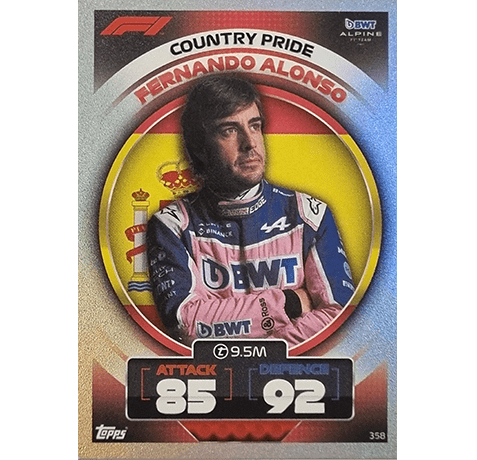 Topps Formula 1 Turbo Attax 2022 Trading Cards Nr 358 Country Pride Fernando Alonso