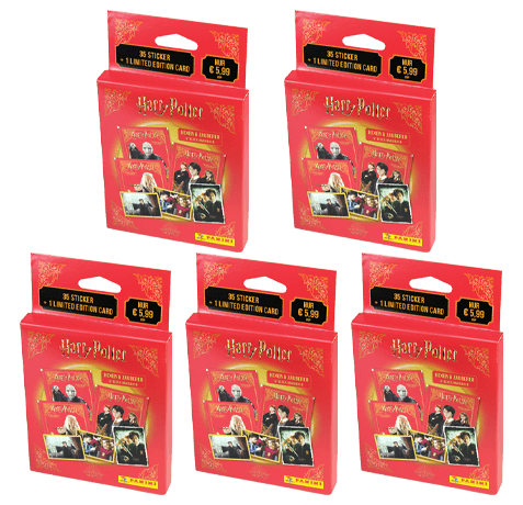 Panini Harry Potter Anthology Sticker - 5x Eco-Blister je 7 Tüten + 1 LE Card
