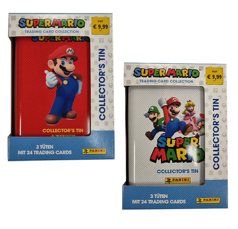 Panini Super Mario Trading Cards - 1x Pocket Tin Set
