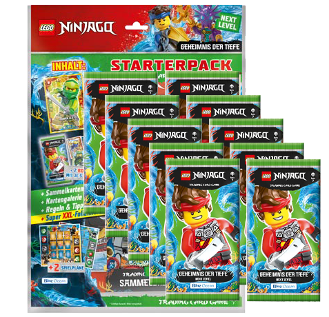 Lego Ninjago Serie 7 Next Level TCG Geheimnisse der Tiefe - 1x Starter Pack + 10x Booster