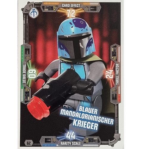 LEGO Star Wars Serie 3 Trading Cards Nr 062 Blauer Mandalorianischer Krieger