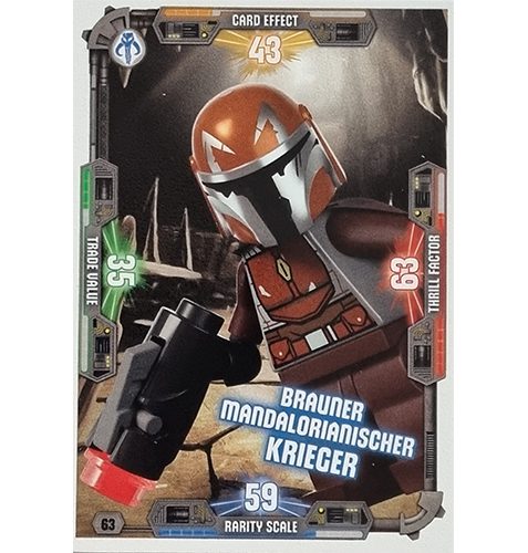 LEGO Star Wars Serie 3 Trading Cards Nr 063 Brauner Mandalorianischer Krieger