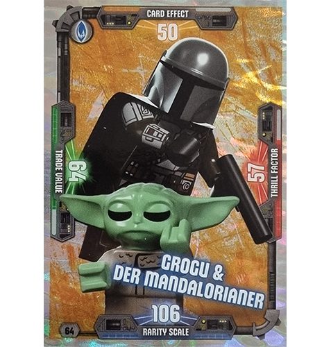 LEGO Star Wars Serie 3 Trading Cards Nr 064 Grogu & der Mandolorianer