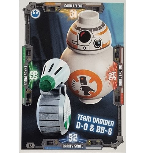 LEGO Star Wars Serie 3 Trading Cards Nr 072 Team Droiden D-O & BB-8
