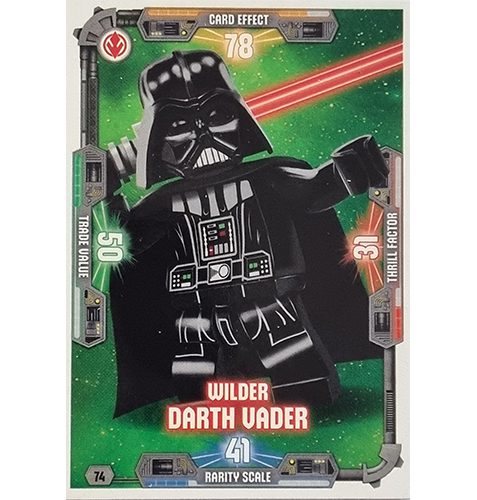 LEGO Star Wars Serie 3 Trading Cards Nr 074 Wilder Darth Vader