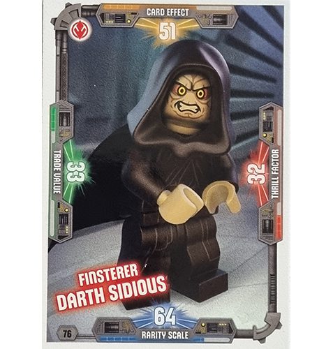 LEGO Star Wars Serie 3 Trading Cards Nr 076 Finsterer Darth Sidious