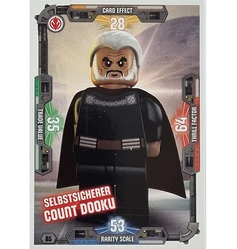 LEGO Star Wars Serie 3 Trading Cards Nr 085 Selbstsicherer Count Dooku