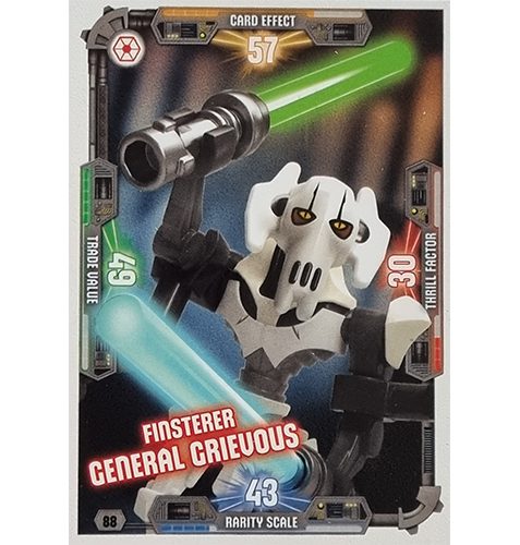 LEGO Star Wars Serie 3 Trading Cards Nr 088 Finsterer General Grievous