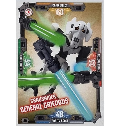 LEGO Star Wars Serie 3 Trading Cards Nr 089 Grausamer General Grievous