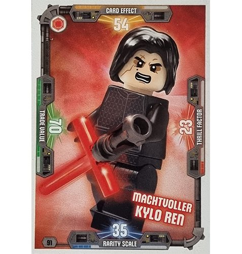 LEGO Star Wars Serie 3 Trading Cards Nr 091 Machtvoller Kylo Ren