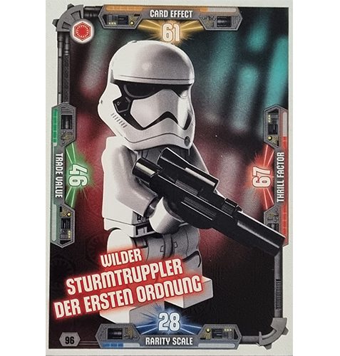 LEGO Star Wars Serie 3 Trading Cards Nr 096 Wilder Sturmtruppler der ersten Ordnung