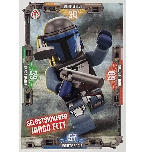 LEGO Star Wars Serie 3 Trading Cards Nr 098 Selbstsicherer Jango Fett