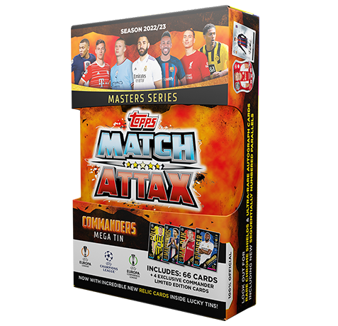 Topps Champions League Match Attax 22/23 -1x COMMANDERS Mega Tin