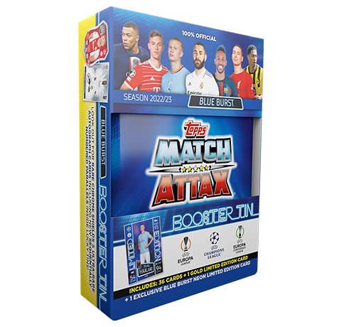 Topps Champions League Match Attax 22/23 -1x Booster Mini Tin - Blue Burst
