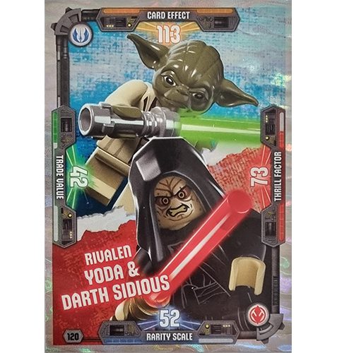 LEGO Star Wars Serie 3 Trading Cards Nr 120 Rivalen Yoda & Darth Sidious