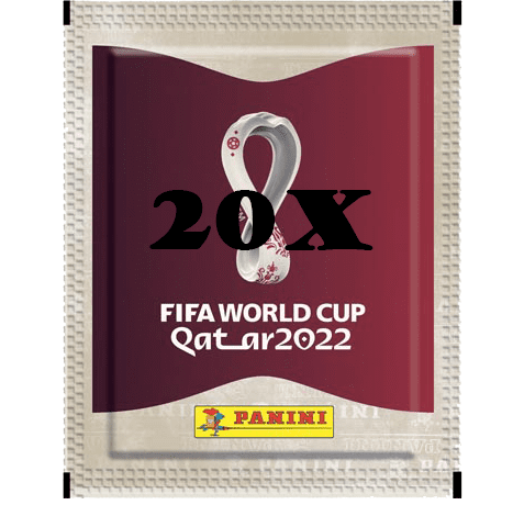 Panini FIFA World Cup Qatar 2022 Offizielle Stickerserie - 20x Stickertüten