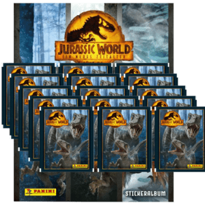 Panini Jurassic World 3 Stickerserie (2022) - 1x Stickeralbum + 15x Stickertüten