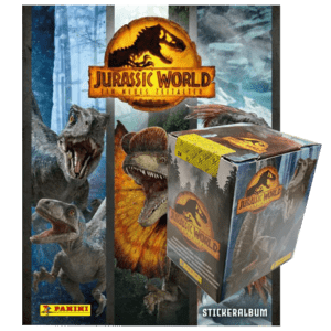 Panini Jurassic World 3 Stickerserie (2022) - 1x Stickeralbum + 1x Display - 36 Stickertüten