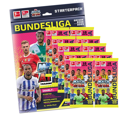 Topps Match Attax Bundesliga 2022-23 - 1x Starterpack + 10x Booster