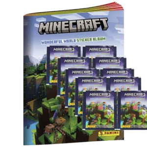 Panini Minecraft Wonderful World Sticker - 1x Stickeralbum + 10x Stickertüten