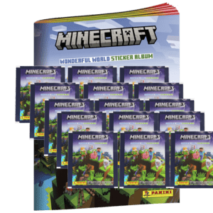 Panini Minecraft Wonderful World Sticker - 1x Stickeralbum + 15x Stickertüten