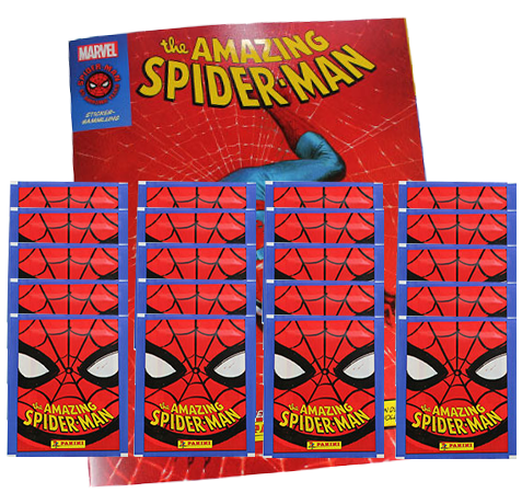 Panini The Amazing Spider-Man Sticker - 1x Sammelalbum + 20x Sticktertüten