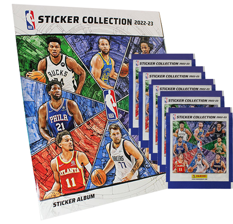 Panini NBA Sticker 2022-23 - 1x Stickeralbum + 5x Stickertüten