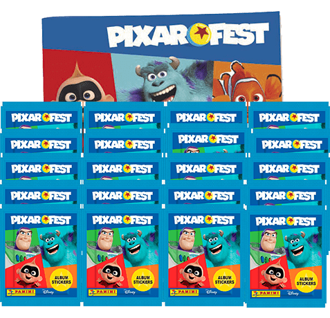 Panini Pixar Fest Sticker - 1x Sammelalbum + 20x Stickertüten