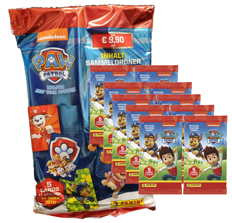 Panini Paw Patrol Trading Cards 2022 - 1x Starterpack + 10x Booster