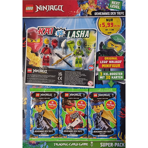 Lego Ninjago Serie 7 Next Level TCG Geheimnisse der Tiefe - 1x Super Pack Kai vs Lasha