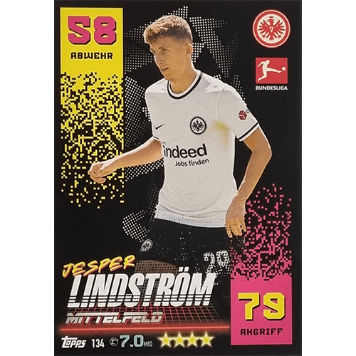 Topps Match Attax Bundesliga 2022-23 - Nr 134 Jesper Lindström