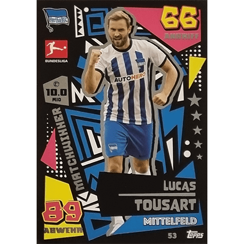 Topps Match Attax Bundesliga 2022-23 - Nr 053 Lucas Tousart Matchwinner