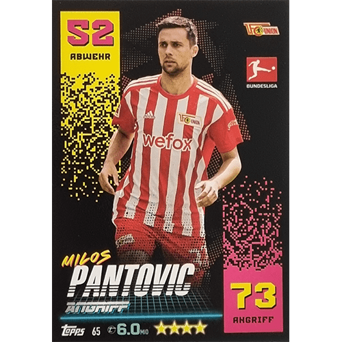 Topps Match Attax Bundesliga 2022-23 - Nr 065 Milos Pantovic