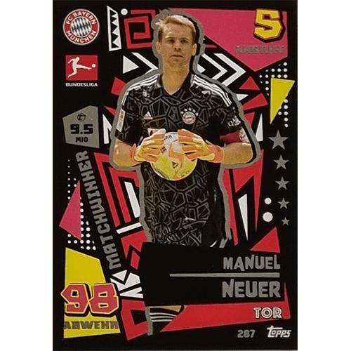 Topps Match Attax Bundesliga 2022-23 - Nr 287 Manuel Neuer Matchwinner