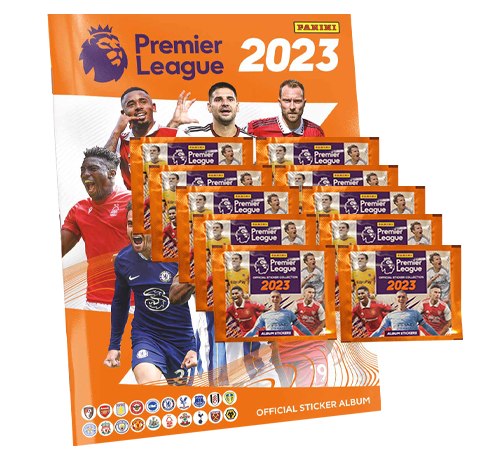 Panini Premier League 2023 Sticker - 1x Stickeralbum + 10x Stickertüten