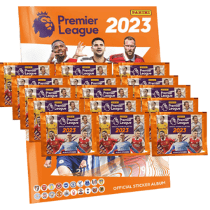 Panini Premier League 2023 Sticker - 1x Stickeralbum + 15x Stickertüten