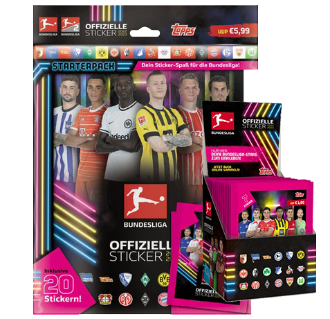 Topps Bundesliga Sticker 2022/2023 - Starterpack + 1x Display
