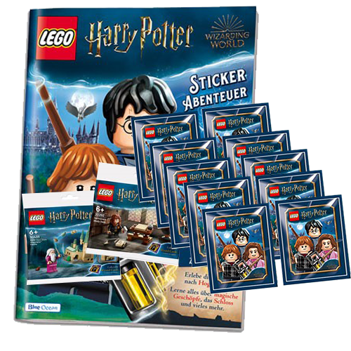 Blue Ocean LEGO Harry Potter Sticker - 1x STARTERPACK + 10x STICKERTÜTEN