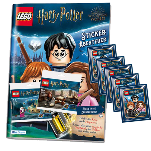 Blue Ocean LEGO Harry Potter Sticker - 1x STARTERPACK + 5x STICKERTÜTEN