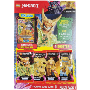 LEGO Ninjago TCG Serie 8 CRYSTALIZED - 1x Multipack 2 LE28 GOLDDRACHEN-COLE vs. TOTENKOPFMAGIER