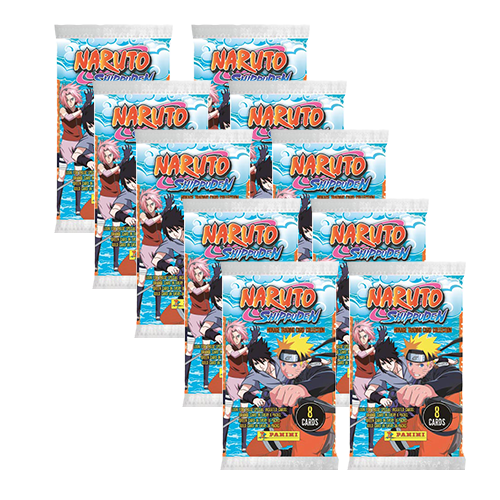 Panini Naruto Shippuden Trading Cards - 10x Booster