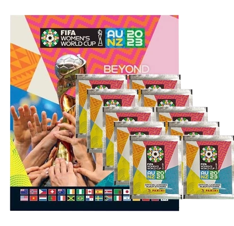 Panini Frauen WM 2023 Sticker - 1x Stickeralbum + 10x Stickertüten