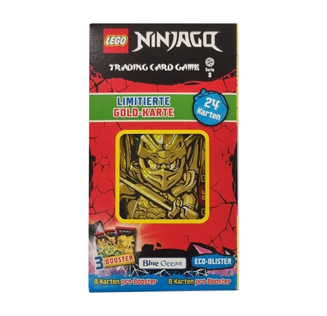 LEGO Ninjago TCG Serie 8 CRYSTALIZED - 1x Eco Blister Eco Blister LE 30 Golddrachen-Kai Overlord Golden
